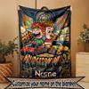 Custom Name Personalized Burgerpommes Print Blanket, Home Decor, Bedroom, Sofa, Camping, Couch, Gifts for Birthday ChristmasEnthusiasts