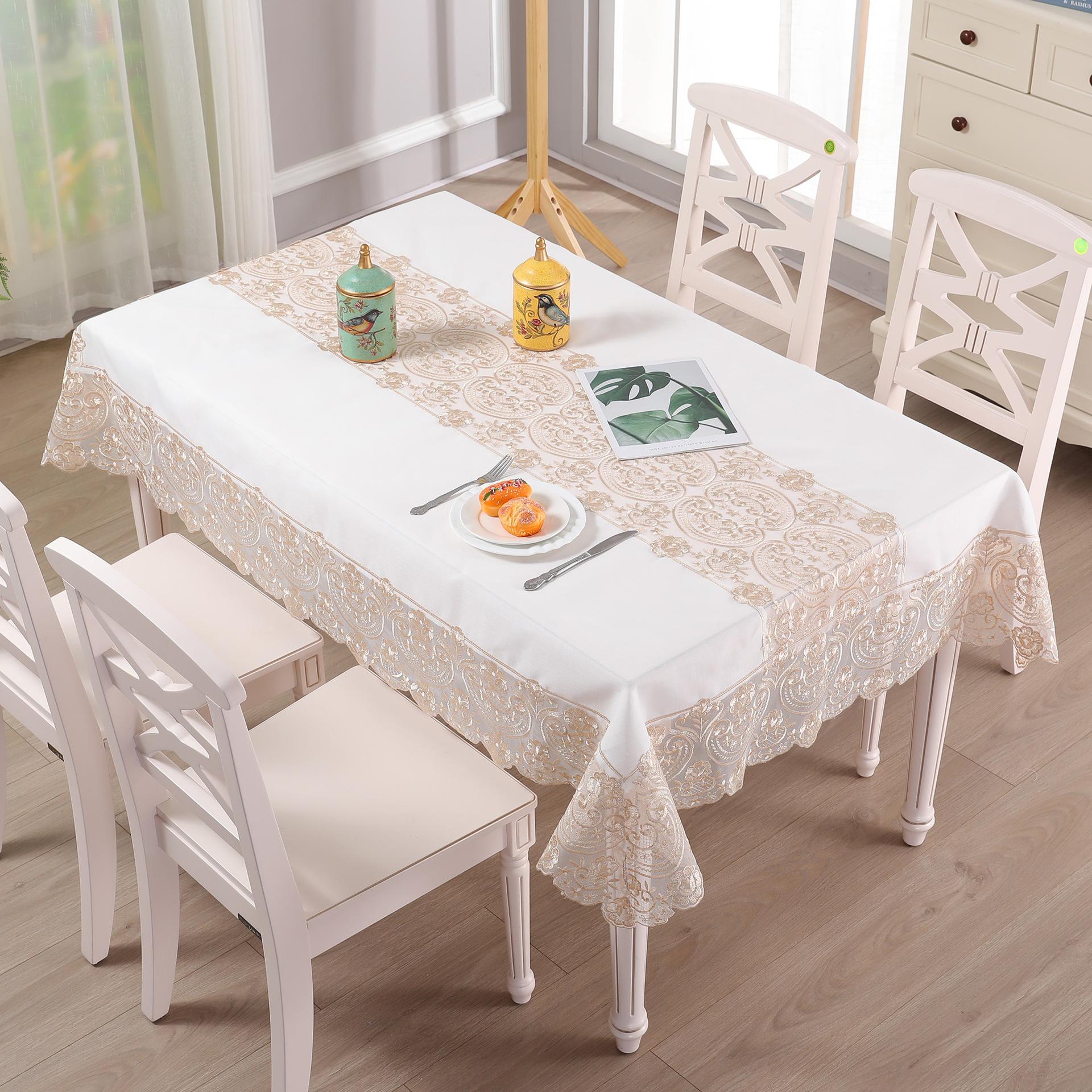 Роскошная белая скатерть в скандинавском стиле, кружевная скатерть, журнальная скатерть, украшение для гостиной, высококачественная скатерть 85*85