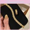 Geometric Zircon Copper Coin Bracelet For Women Gift Gift Giving