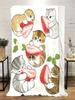 Mofusand Printed Plush Blanket Soft And Comfortable Throw Suitable For Bedroom, Sofa, Nap, Warm Home Decor Gift For Holidays