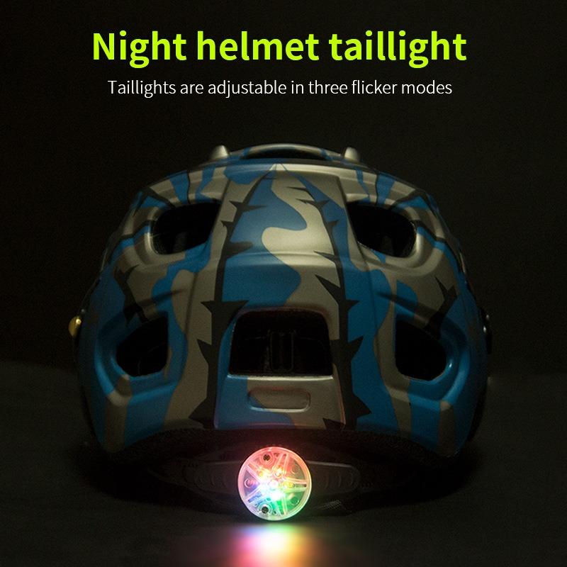 Bicycle Helmet MTB Mountain Bike Integrated Forming Riding Helmet with Warning Light Safety Helmet