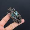 Abalone Shell 999 Copper Wire Wrapped Pendant, Handmade Gemstone Pendant Jewelry, Gifts For Wife Brand New Pendant