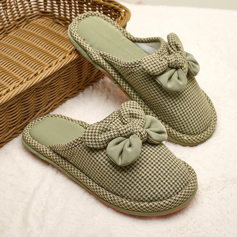 

Хлопковые женские тапочки для дома, весенне-осенние удобные нескользящие мягкие тапочки на плоской подошве Infoor 36-42