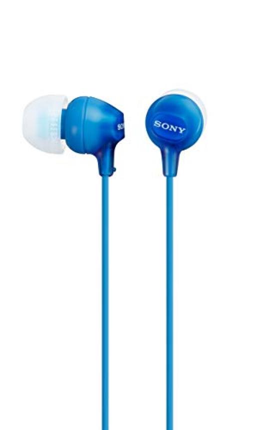 Sony Size L MDR-EX15LP In-Ear Headphones Blue, (2 Units)