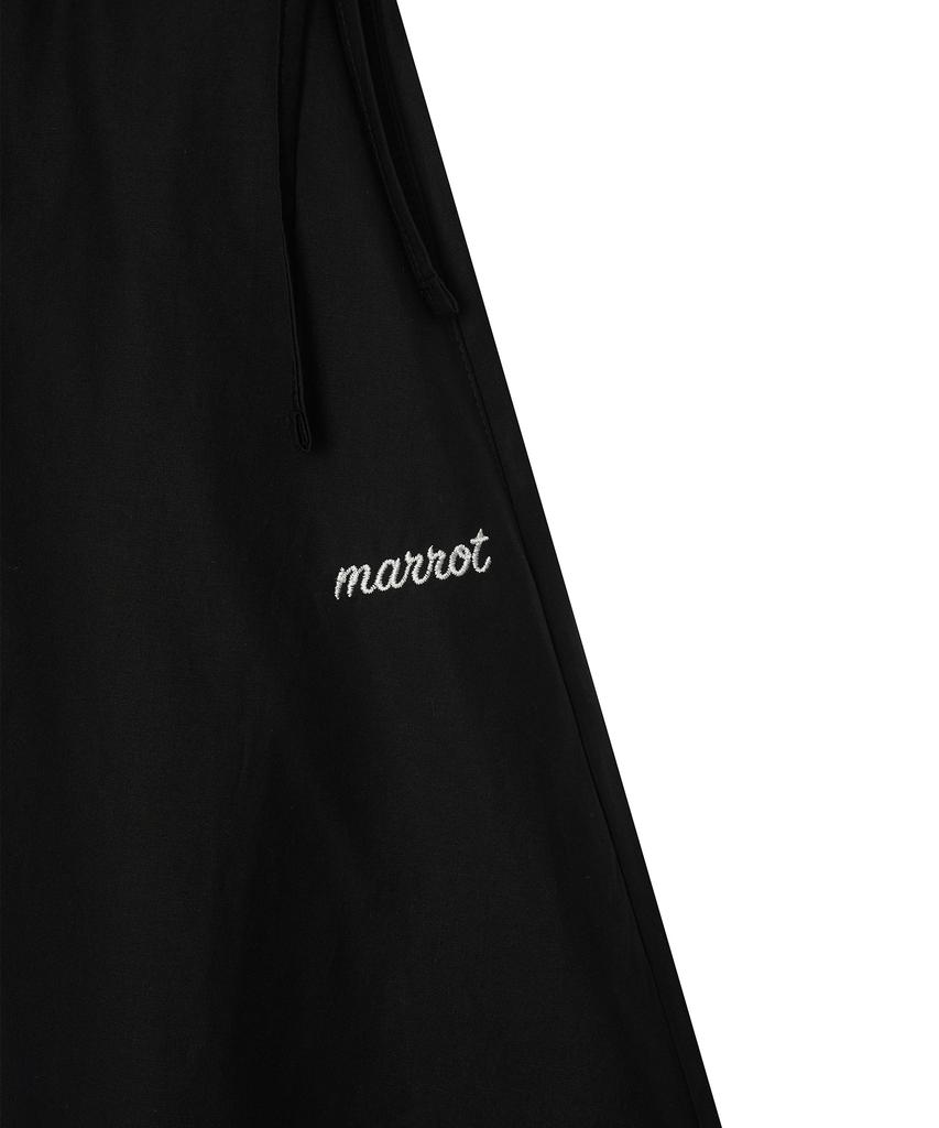MARROT Cotton String Midi Skirt_Black