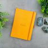 Rhodia Rhodiarama Goal Book, A5, Dotted Grid, 240 Pages, Italian Leather Cover, Orange, cf117755