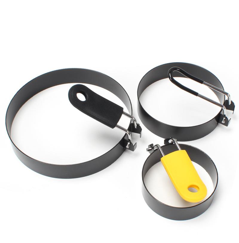 Pro Round Pancake Mold with Egg Ring Nonstick Stainless Steel Breakfast Maker Tool for Crepes Home & Commercial Use Cooking Mold