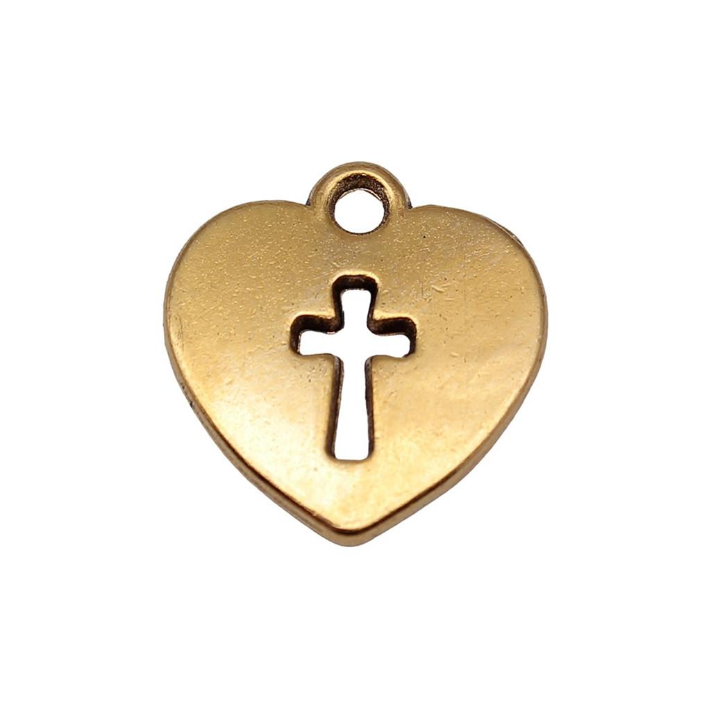 Vintage Cross Charms Multi Color Alloy Pendants For Religious Christian Jewelry