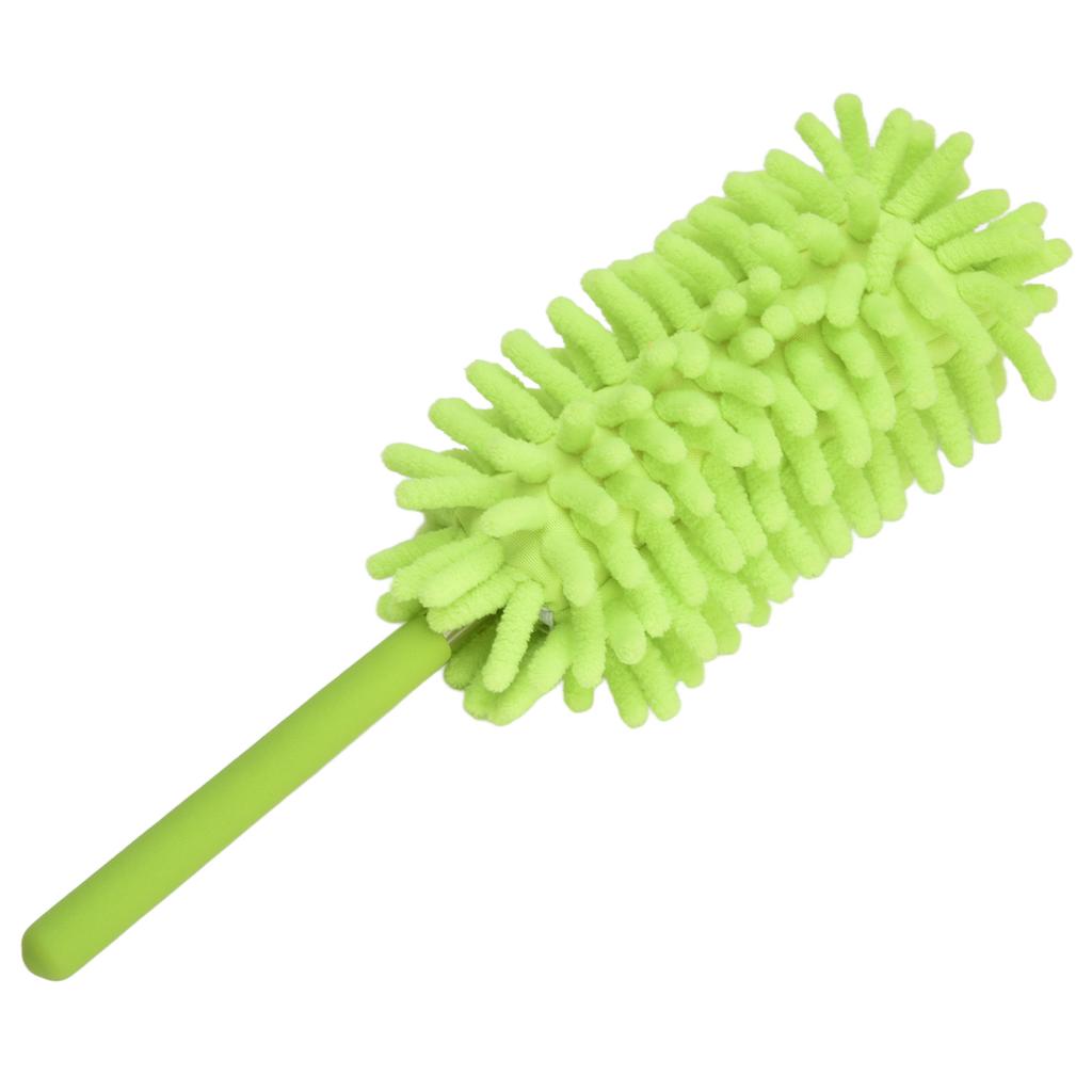 Telescopic Duster Handheld Dust Remover Stainless Steel for Floor Desk Cabinet Cupboard Cleaning Green