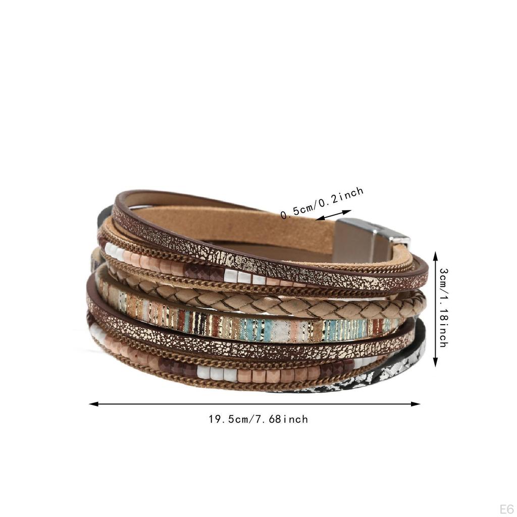 Náramek Obálka Bohy Boho Narozeninový Dárek Vyrobeno Ručně Dekorace Kreativní Vícevrstvý