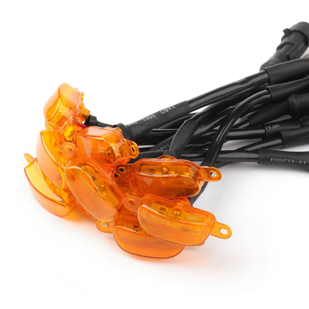 3PCS LED Light For Ford F-150 Raptor Style F150 Grille Grill 2015-2019 LED Amber Grille Lamp Car Parts