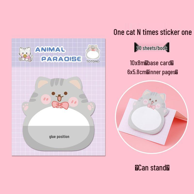 Adorable Animal Stand-Up Sticky Notes - Creative Cartoon Memo Stickers