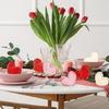 Wooden Valentine Decors Ornament Set For Farmhouse Decors Small Item Storage Handmade Wood Heart Shaped European Styles