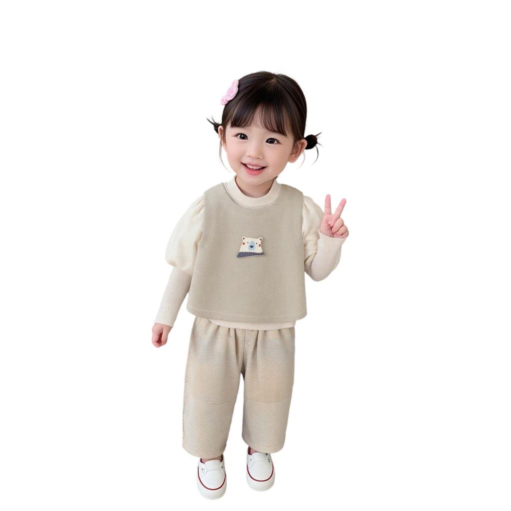 Kids Casual Long-Sleeve Set, Comfortable Daily Wear Outfits