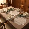White Lace Doilies for Home Decor Retro Placemat, Floral Doilies, Embroidered Table Mat, Coasters Sheer Mesh Doily Tea Cup, Vase, Coffee Accessories