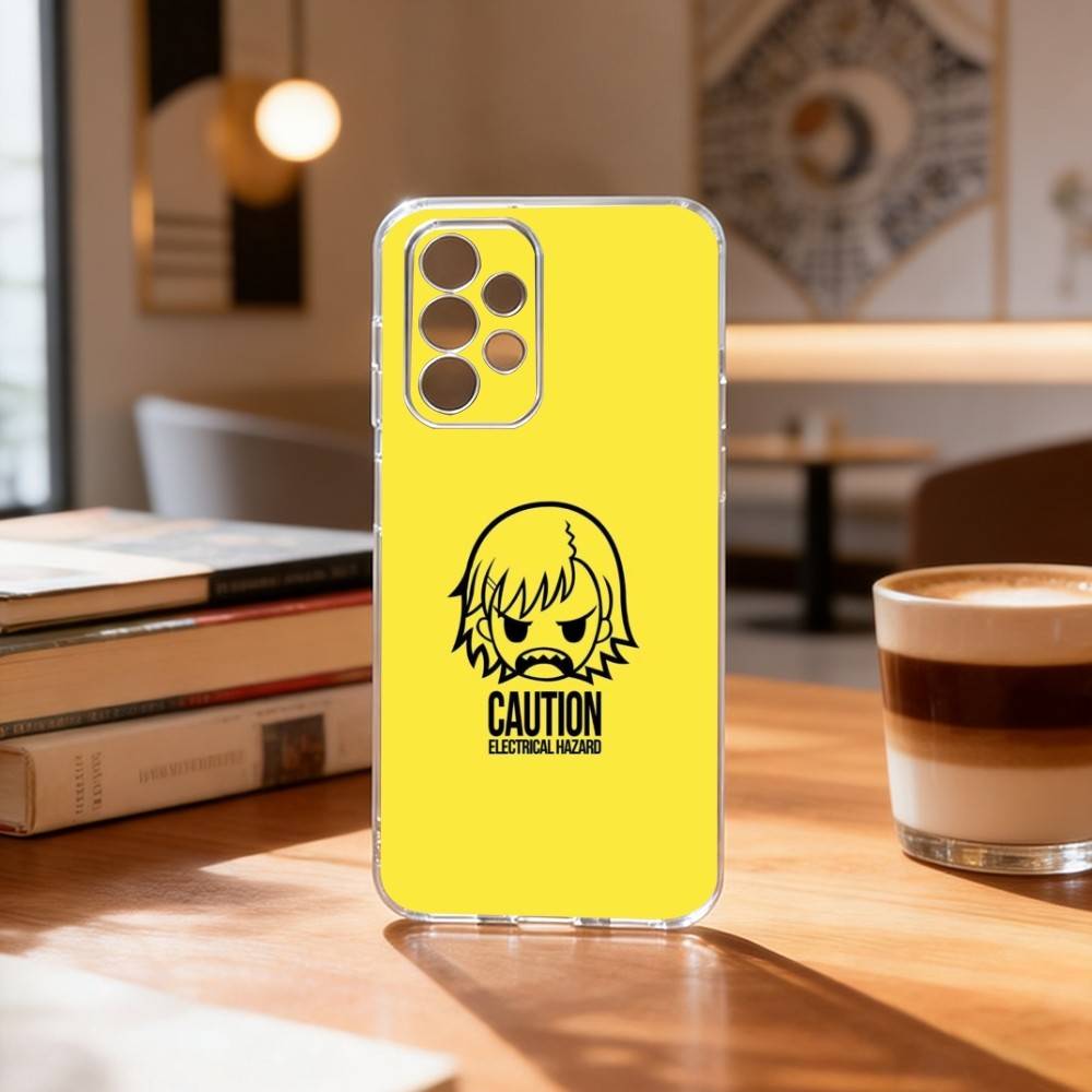 Misaka Mikoto Railgun Electric Warning PhoneCase Transparent Silicone Soft For Samsung S25,S24,S21,S22,S23,S30,Ultra,S20,Plus,Fe