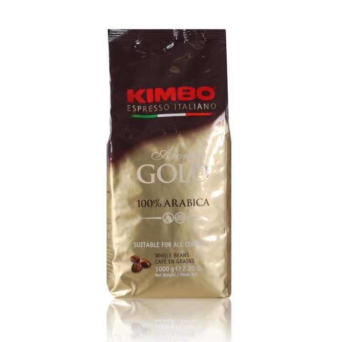 Kimbo Gold Espresso, 1kg, 100% Arabica grain de café