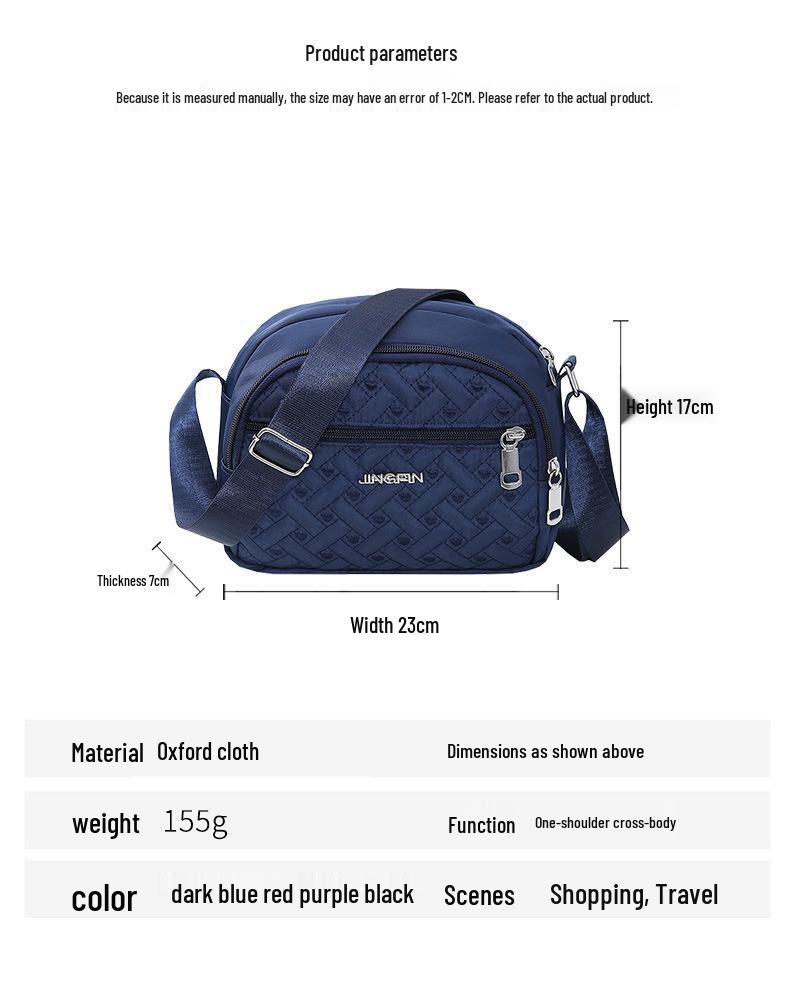 Women's Travel Crossbody Bag - Red & Black Shoulder Bag