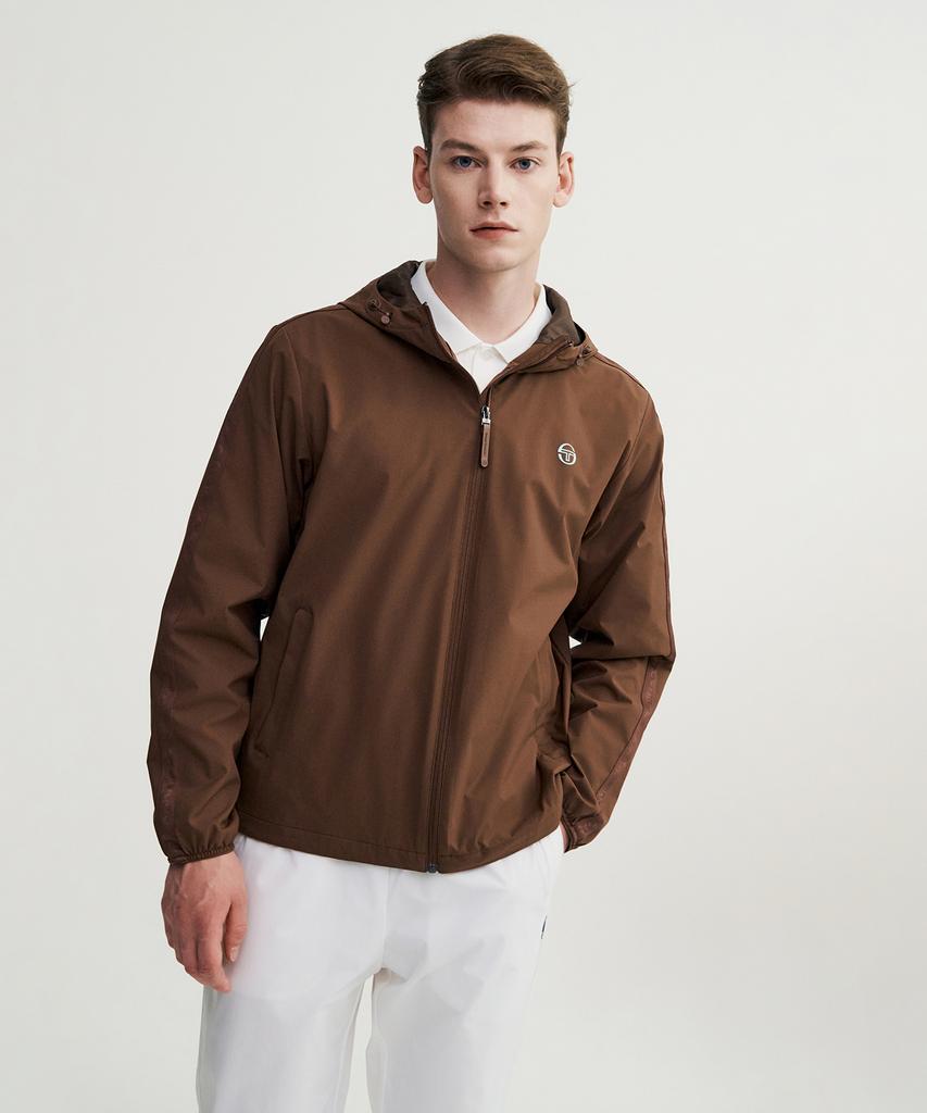 Sergio Tacchini M Essential Warm-Up Hooded Jacket (D.Brown)