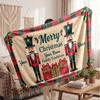 Coperta in Flanella Stampata con Nome Personalizzato di Natale Caldo Confortevole Coperta da Letto Decorazione per la Casa Regalo Festivo