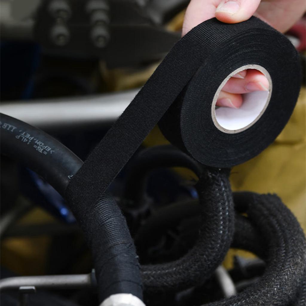 Wire Harness Automotive Cloth Tape Self-Adhesive Felt Cloth Electrical Tape Heat Resistant Harness Tape Easy To Use