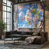 Cherry Blossom Blooming Spring Scenery Tapestry  Romantic Sakura Wall Decor and Home Decoration Fabric Hanging Art