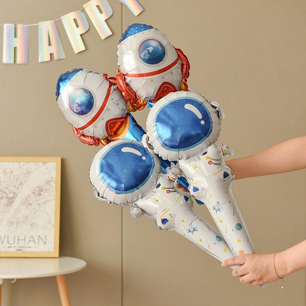

5pcs Space Themed Astronaut Aluminum Film Balloons Atmosphere Background Layout