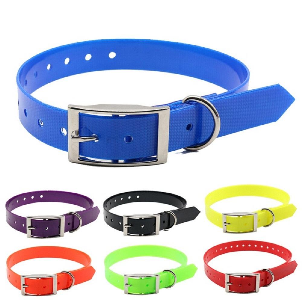Hoge Kwaliteit Grote Hondenhalsband Verstelbare TPU Duurzaam Waterdichte Huisdier Hondenhalsband ontworpen voor Puppy Riem Effen Kleur Hond Accessoires