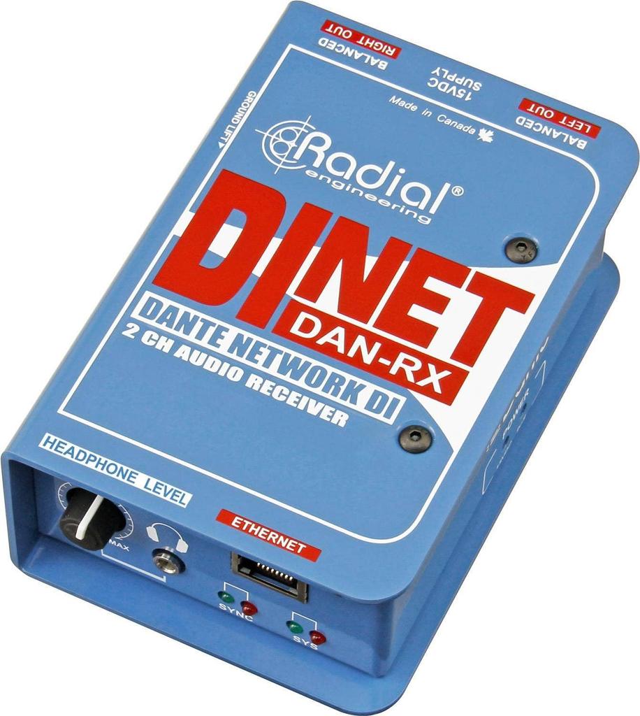 DiNET Dante Compatible 2ch Audio Receiver []Radial DAN-RX