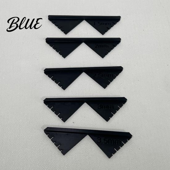 Bookbinding Corner Cutting Hardened Plastic Jigs Tools Binding Jig 5Pcs/Set 1.5mm 2mm 2.5mm 3mm 3.5mm Measurement Rulers for Album
