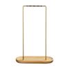 Metal Chinese Brush Pen Holder with Wooden Base Brass Calligraphy Rest Ink Hanger 8 Needles Writing Brush Holder