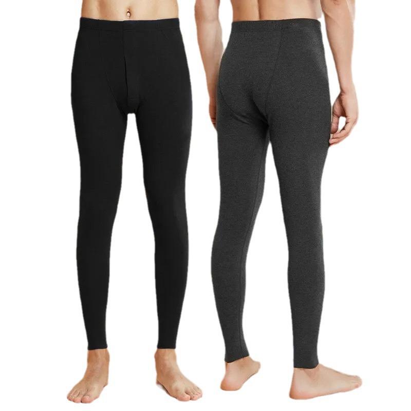 Pantalon thermique ajusté pour homme - Couche de base chaude Automne/Hiver avec Velours