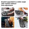 For iPhone 16 Pro Case Compatible with MagSafe Ring Kickstand TPU+PC Back Cover