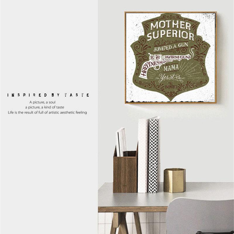 Rock and Roll Pop Music Lyrics English Letter Canvas Painting Wall Poster Decorative Pictures for Home Bedroom Gifts