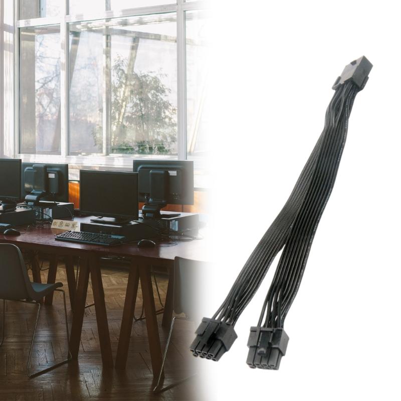 8Pin Female To 2x 8Pin (6 + 2) Male Cable Two PCIExpress 8Pin CPU or GPU Power Splitter Graphics Card Cable 20cm