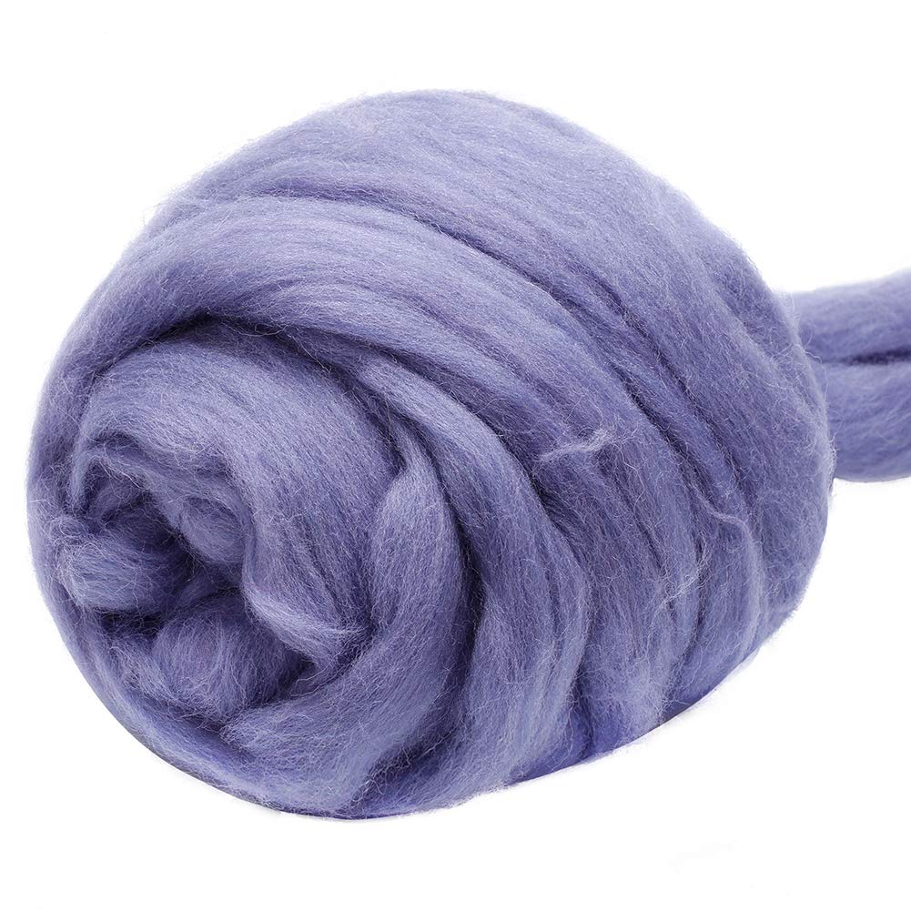 Fenrry 100g Yün Roving İplik Elyaf Roving Yün Üstü Yün Keçe Malzemeleri Saf Yün Kalın İplik Eğirme Kendin Yap El Eğirmesi için