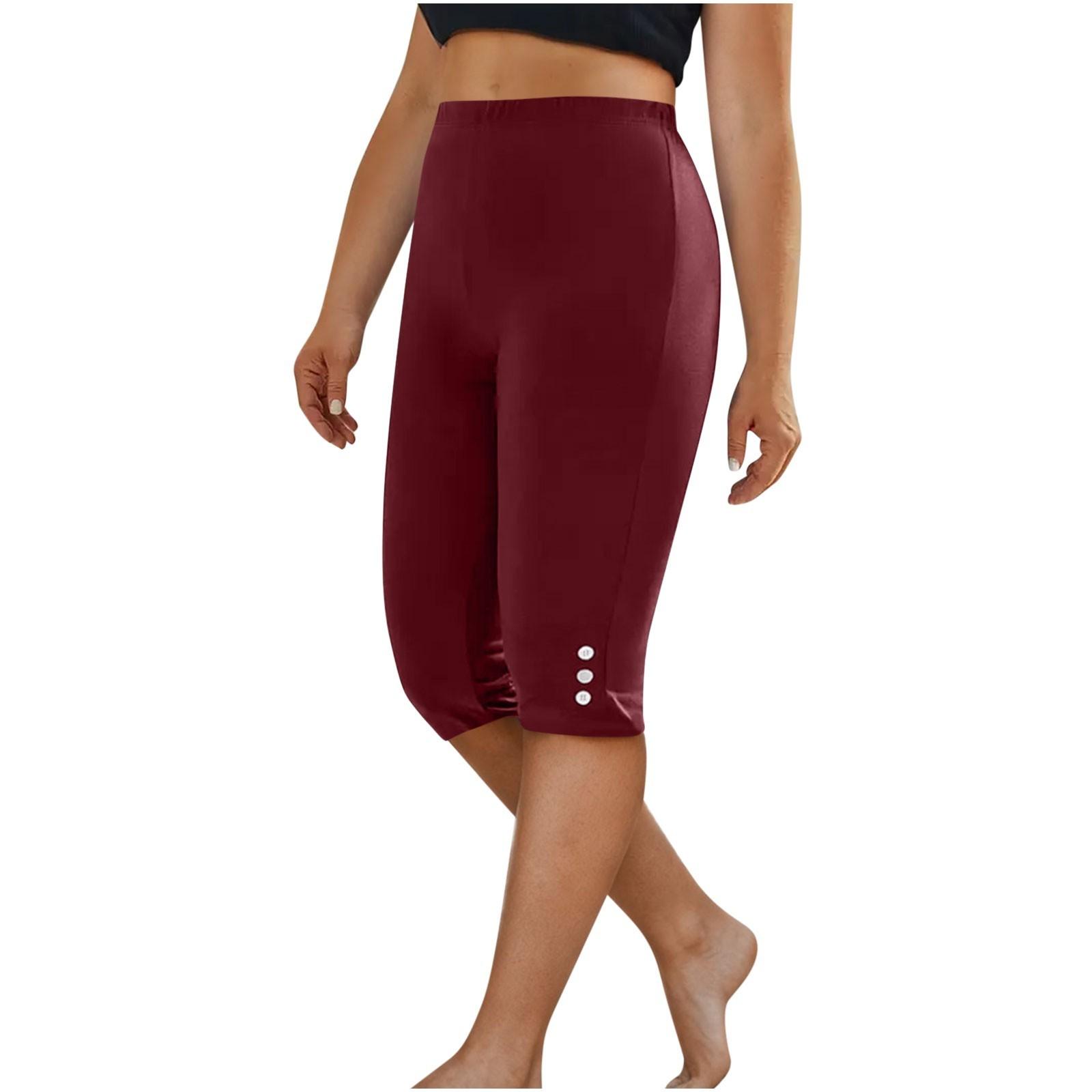 

Женская Мода - Цветные Повседневные Леггинсы-Шорты для Йоги L винный