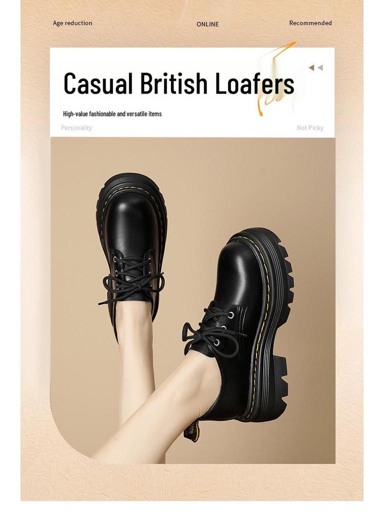 Dámské univerzální mokasíny s kulatou špičkou - Skrytý podpatek, Robustní podrážka, Jarní móda 2025