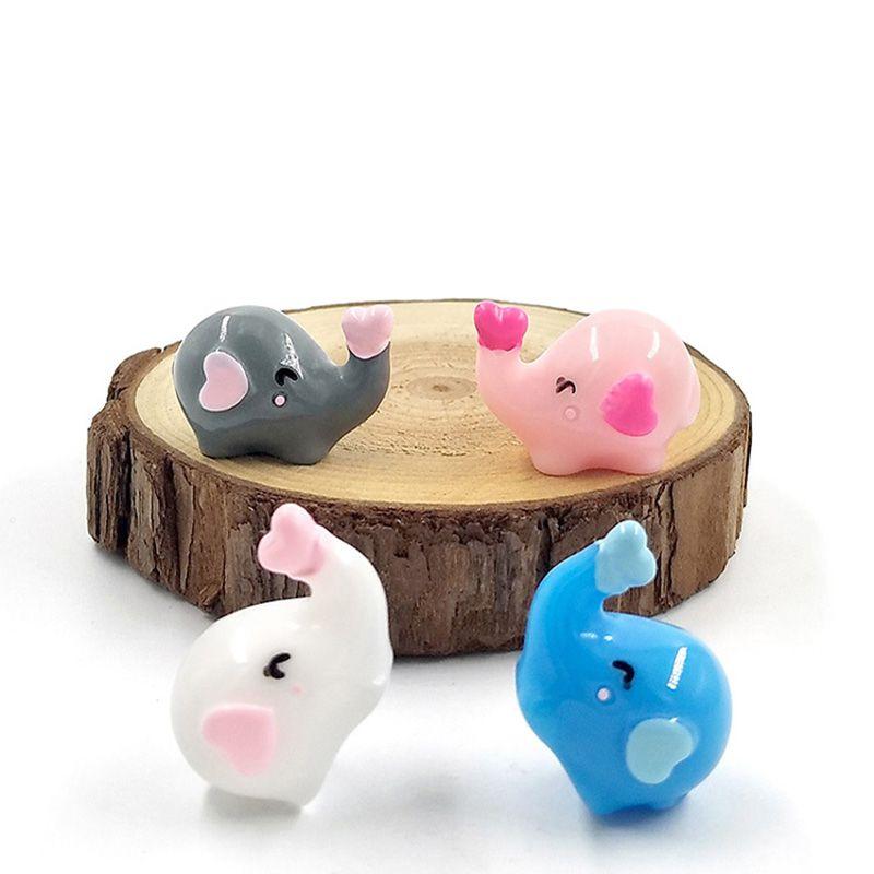 Resin Elephant Mini Diy Figures Garden Ornament Home Micro Craft Decoration