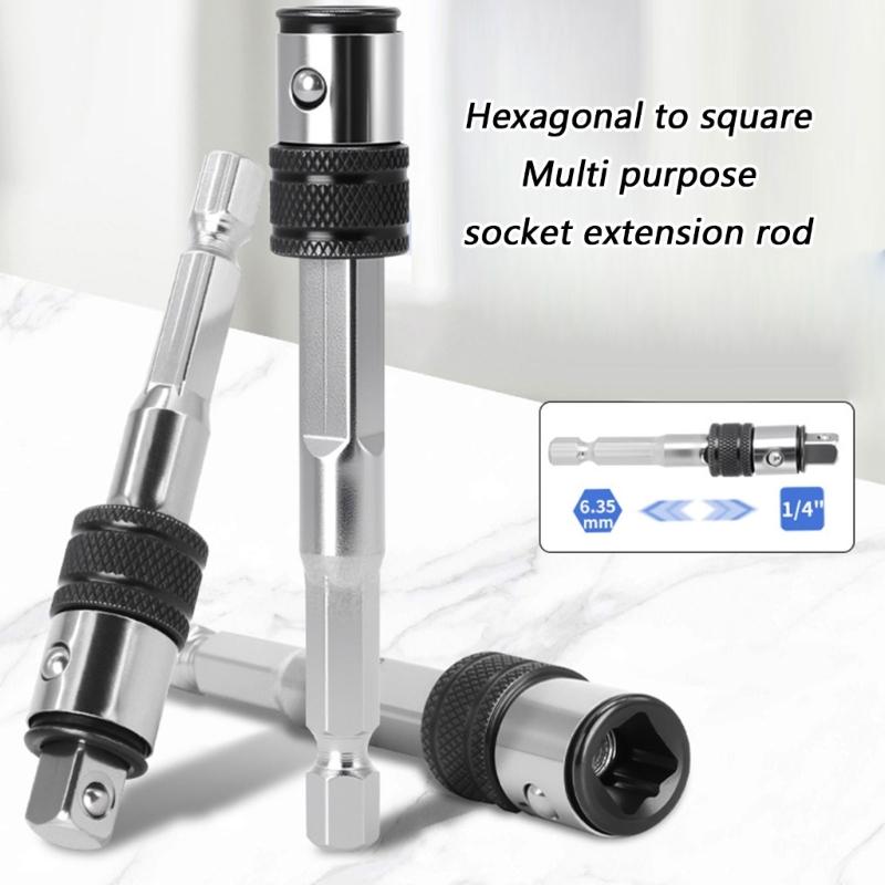 Professional 1/4 Inches Hex Shank Drill Bit Holders Adapter With Fast Change Design Suitable For Power Drills And Driver