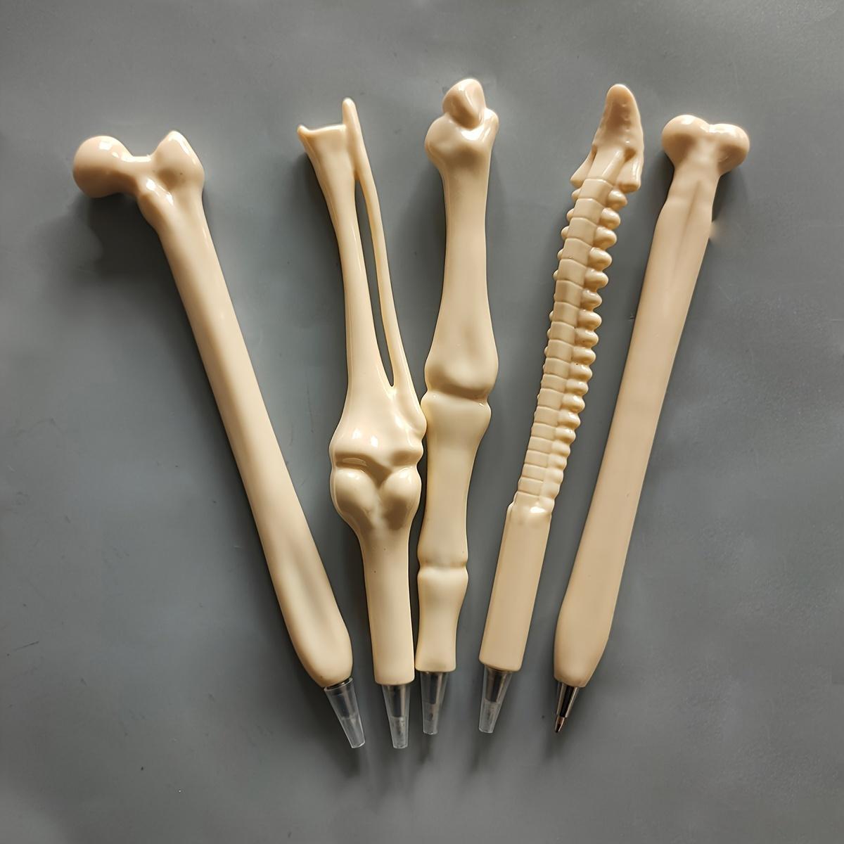 5Pcs/Pack Creative Bone Ballpoint Pens Hilarious Fun Office Stationery Supplies Nurses Doctors Office Use Writing Ink Press Pen