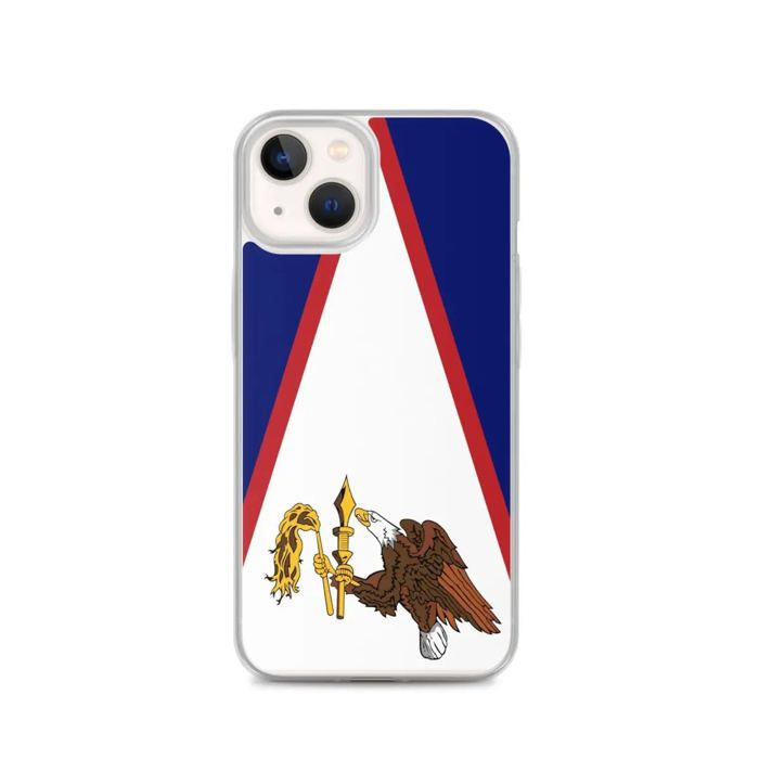 Coque iPhone - Multicolore - Drapeau Samoa Américaines - Souple - TPU - Compatible iPhone 13
