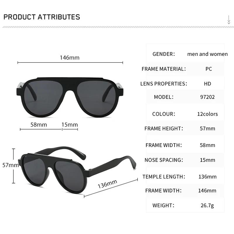 2PACK New Fashion Men Women Sunglasses Large Frame Retro Glasses Uv Protection for Outdoor Travel Eyewear Mountaineering Glasses