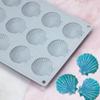 Molde de silicona con forma de concha de mar para hornear chocolate, jabón, velas, fondant, decoración de tartas de cumpleaños