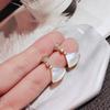 Korean Style Shell Fan Shape Earrings Fashion Simple Elegant Jewelry