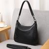 Geantă Versatilă din Piele Naturală pentru Femei All Seas, Geantă de Mână Minimalistă Monocromă Purtată pe Umăr sau Crossbody pentru Navetă
