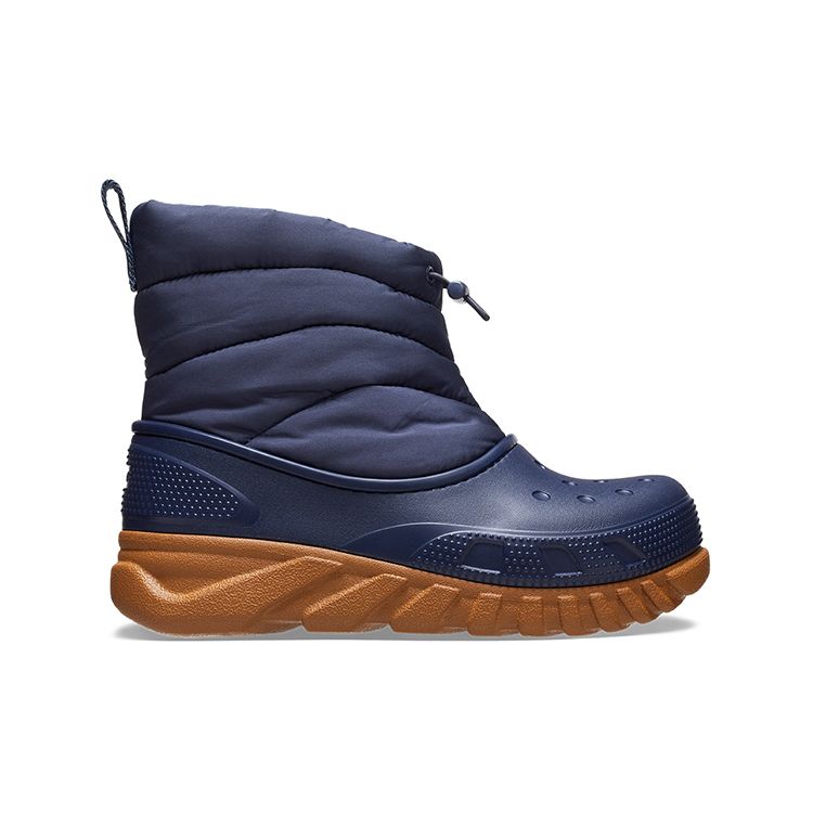 Crocs Duet Max Slip Resistant Comfortable Soft Short Boots Women Boots Navy-Blue 208773-410