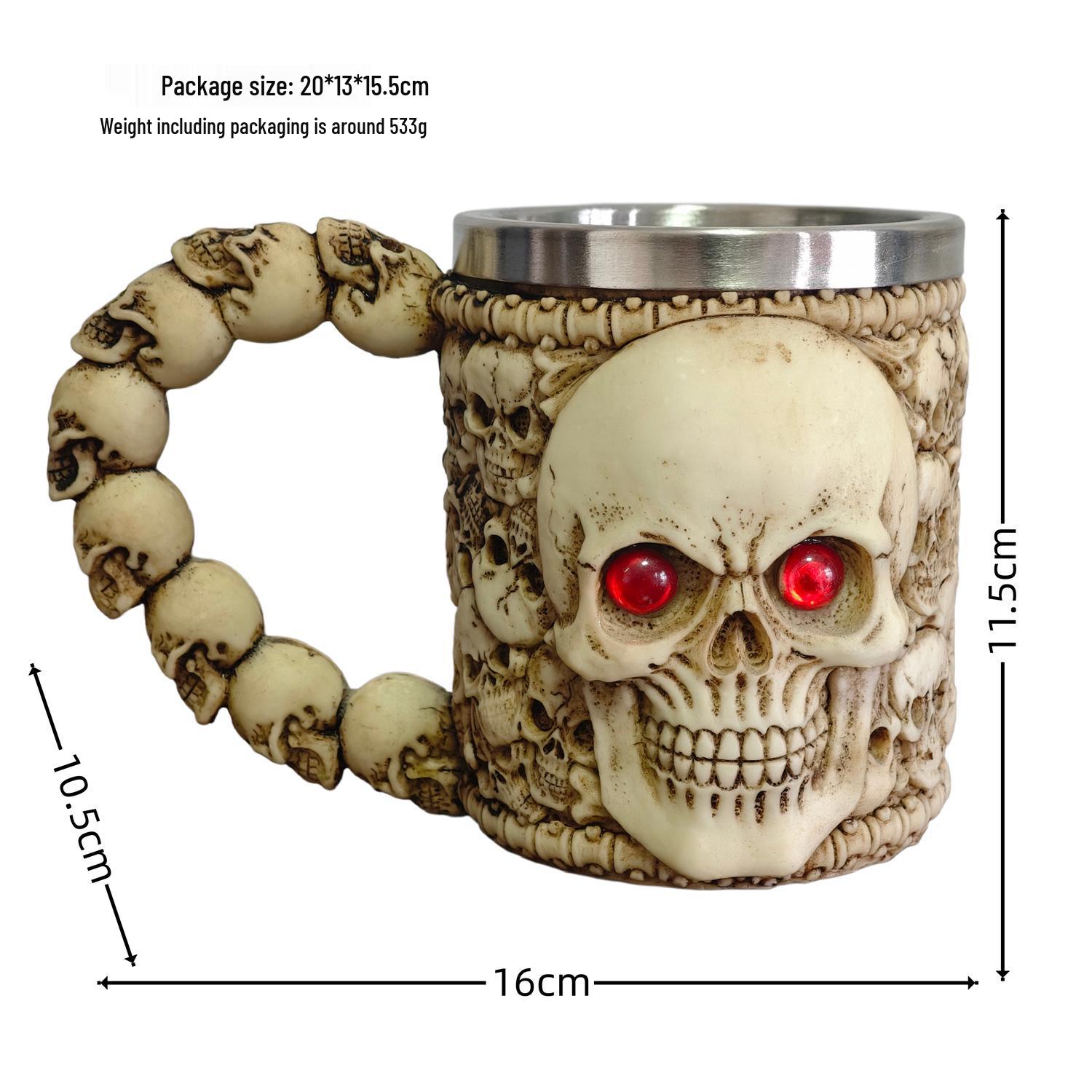 Game of Thrones Reaper Ram Horn Beer Mug, Stainless Steel & Resin
