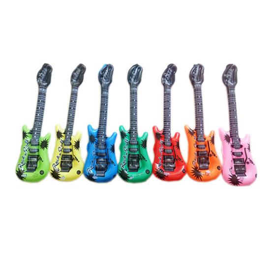 PVC Inflatable Guitar Microphone Lute Musical Instrument Kids Toy Party Props