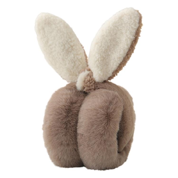 Adult Teens Foldable Animal Ear Shape Plush Ear Warmer Winter Windproof Earmuff